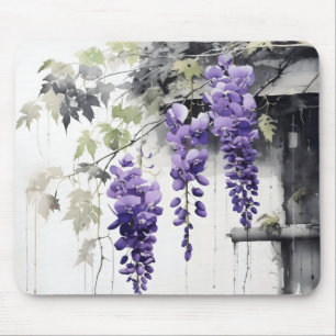 Natur Delikate violette Blumen Mousepad