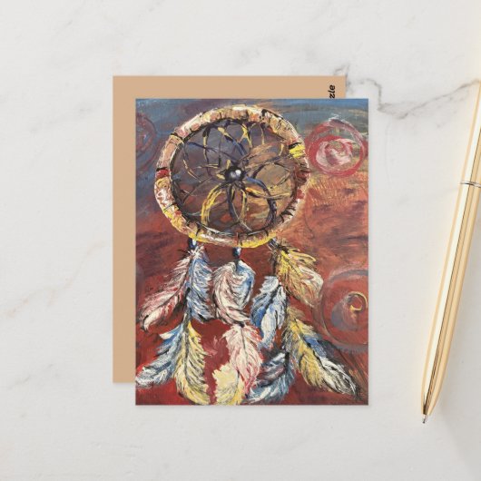 Natur des Traumfängers Postkarte (Vorderseite/Rückseite Beispiel)