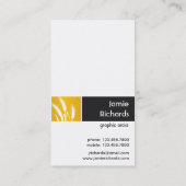 Natur-Druck - gelber Weizen Visitenkarte (Rückseite)