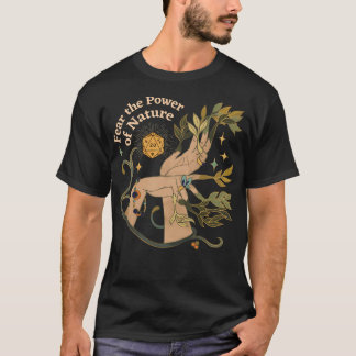 Natur Druid Dnd Dice botanische Hände und Sterne F T-Shirt
