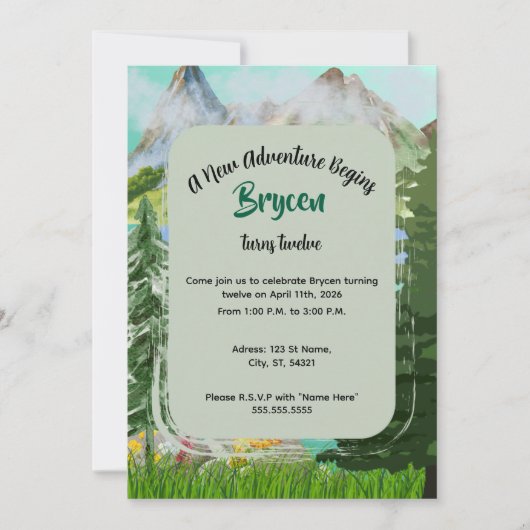 Natur Einladung (Vorderseite)