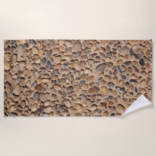 Natur-einzigartiger Kiesel entsteint Foto Strandtuch (Vorderseite)