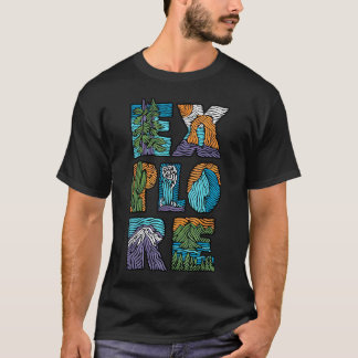 Natur erkunden Outdoor-Liebhaber Nationalpark Wand T-Shirt