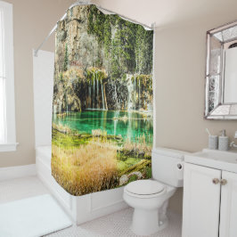 Natur Ewige Schönheit // Wasserfall Wald Duschvorhang