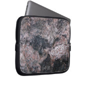 Natur-Felsen-Pinkish Beschaffenheit mit Initialen Laptopschutzhülle (Vorne Rechts)