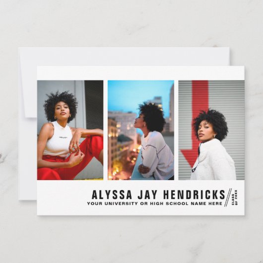 Natur | Fett 3 Foto Abschluss Ankündigung (Vorderseite)