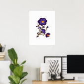 Natur florale Botanik-Illustrationsposter Poster (Heimbüro)