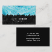 Natur-Fotografie-Aquarell-Waldphotograph Visitenkarte (Vorne/Hinten)