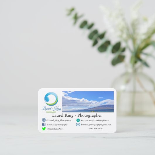 Natur-Fotografie Visitenkarte (Stehend Vorderseite)