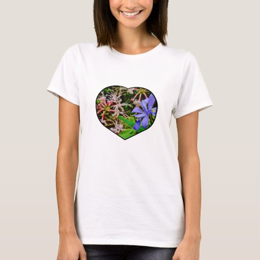 Natur Fotograph Iris purple wildflower T-Shirt (Vorderseite)