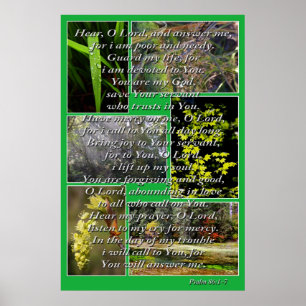 Natur-Fotos und Psalm-86:1 - 7 Poster