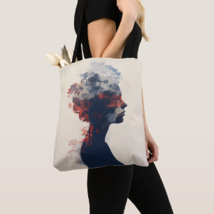 Natur Frau doppelte Exposition Tasche