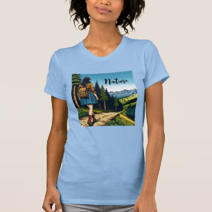 Natur   Frauen wandern auf einem Pfad T-Shirt