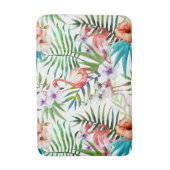 Natur-Gartenmuster des extravaganten Flamingos Badematte (Vorderseite Vertikal)