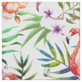 Natur-Gartenmuster des extravaganten Flamingos Stoff (Nahaufnahme)