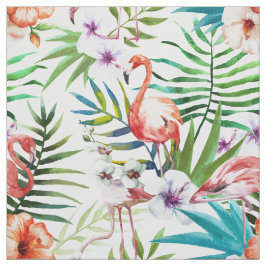 Natur-Gartenmuster des extravaganten Flamingos Stoff