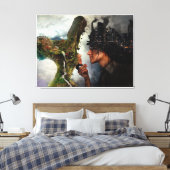 Natur gegen Zivilisationsleinwand Leinwanddruck (Insitu (Schlafzimmer))