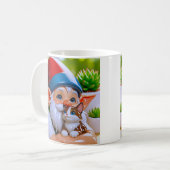 Natur-Gnom-Katze Kaffeetasse (Vorderseite Links)