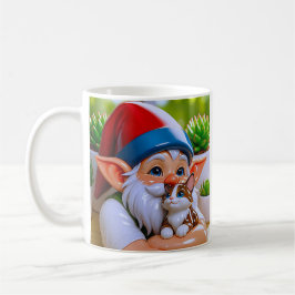 Natur-Gnom-Katze Kaffeetasse