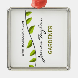 Natur-grüne Silbernes Ornament