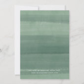 Natur | Grüne Wasserfarbe Botanisch Save The Date (Rückseite)