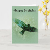 Natur-grüner Baum-Vogel-hochfliegender Karte (Gelbe Blume)