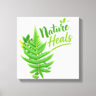 Natur heilt – Quadratische Leinwand-Wandkunst mit Leinwanddruck