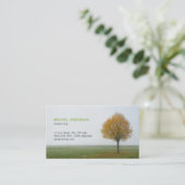 Natur-Herbst-goldene Baum-Visitenkarte Visitenkarte (Stehend Vorderseite)