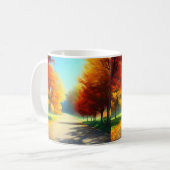 Natur-Herbstbäume im Wald Kaffeetasse (Vorderseite Links)