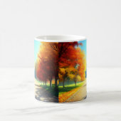 Natur-Herbstbäume im Wald Kaffeetasse (Mittel)