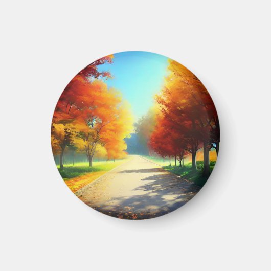 Natur-Herbstbäume im Wald Magnet (Vorne)