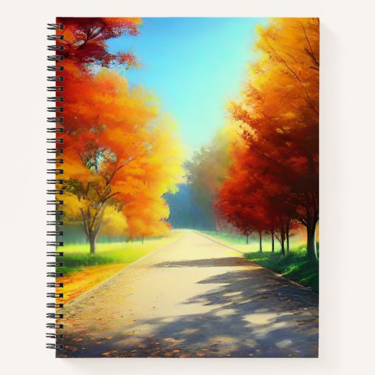 Natur-Herbstbäume im Wald Notizblock (Vorderseite)