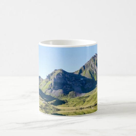 Natur Herbstgebirge Bäume Wasser Szene Kaffeetasse (Mittel)