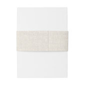 Natur | Hochzeitsfeier mit grüner Burlap Texture Einladungsbanderole (Rückseitenbeispiel)