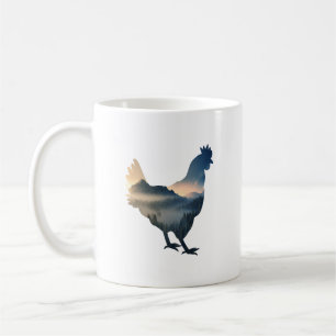 Natur Huhn Silhouette Bauernhof Henne Kaffeetasse