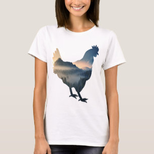 Natur Huhn Silhouette Bauernhof Henne T-Shirt