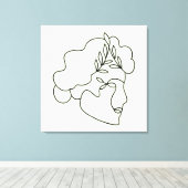 Natur im Inneren - Abstrakte botanische Gesichtspf Leinwanddruck (Insitu (Holzboden))