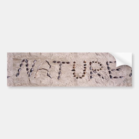 Natur im Sand Autoaufkleber (Vorne)
