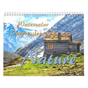 Natur-Impressionen Aquarell-Gemälde 2027 Kalender