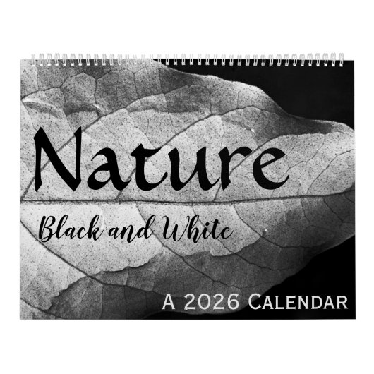 Natur in Schwarz und Weiß 2024 Kalender (Titelbild)