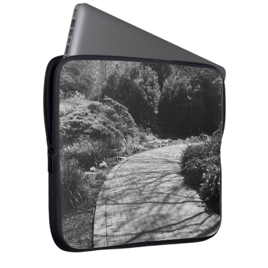 Natur in Schwarz und Weiß Laptopschutzhülle (Vorne Rechts)