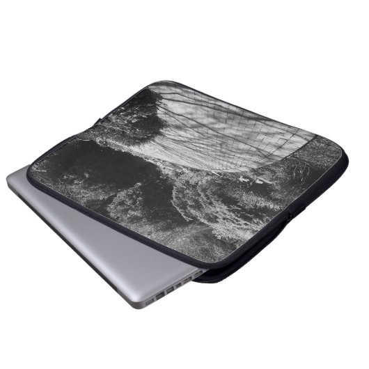Natur in Schwarz und Weiß Laptopschutzhülle (Vorne Knopf)