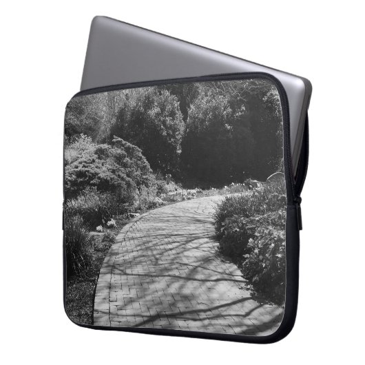 Natur in Schwarz und Weiß Laptopschutzhülle (Vorderseite Links)