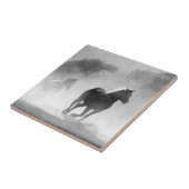 Natur Inspirationen Pferde in Schwarz und Weiß Fliese (Seite)