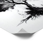 Natur Inspiriert Baumskizze für Zuhause Poster (Ecke)