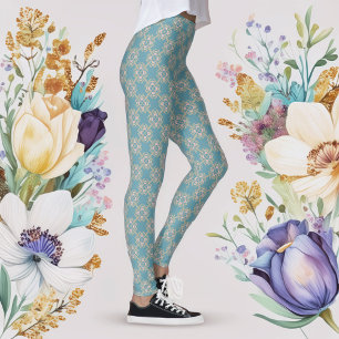 Natur Inspiriert Blütenharmonie und geometrische H Leggings