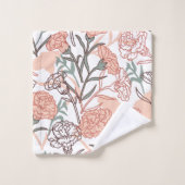 Natur Inspiriert Blütenmuster: Muster der Blume Ca Badhandtuch Set (Waschlappen)