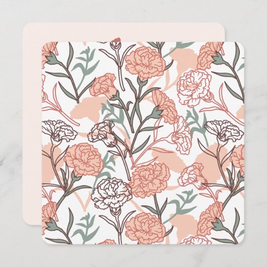 Natur Inspiriert Blütenmuster: Muster der Blume Ca Einladung (Vorne/Hinten)