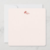 Natur Inspiriert Blütenmuster: Muster der Blume Ca Einladung (Rückseite)