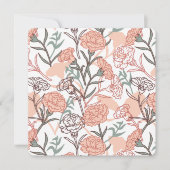 Natur Inspiriert Blütenmuster: Muster der Blume Ca Einladung (Vorderseite)